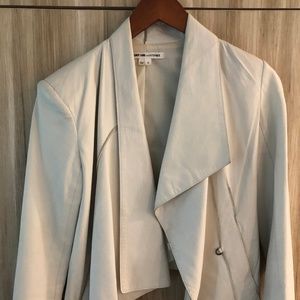 HELMUT LANG WHITE EATHER JACKET